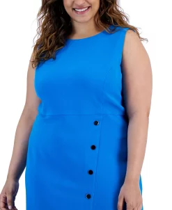 Kasper Plus Size Snap-Front Sheath Dress 11 Kasper Plus Size Snap-Front Sheath Dress -Anne Klein Sales Store 23566967 fpx