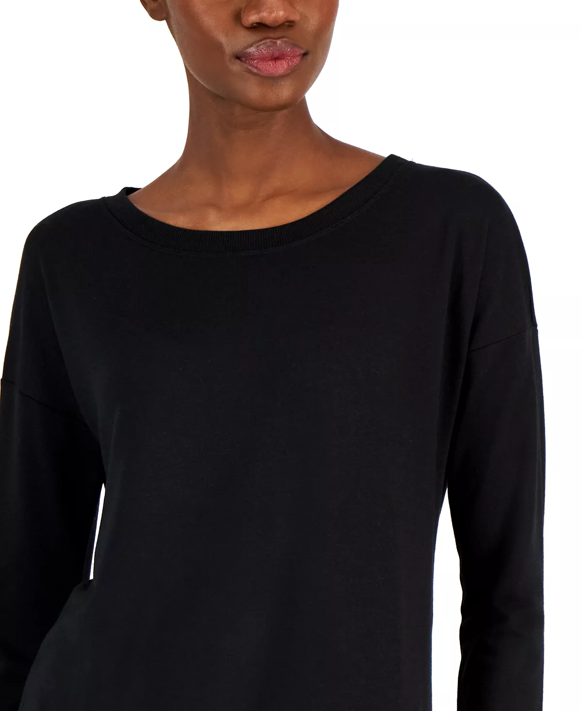 ID Ideology Women's French Terry Tulip-Hem Sweatshirt, Created For Macy's 2 ID Ideology Women's French Terry Tulip-Hem Sweatshirt, Created For Macy's - Image 2