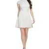 Vince Camuto Women's Boucle-Knit Cap-Sleeve Fit & Flare Dress
