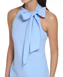 Vince Camuto Women's Signature Stretch Crepe Bow-Neck Open-Back Shift Dress 8 Vince Camuto Women's Signature Stretch Crepe Bow-Neck Open-Back Shift Dress -Anne Klein Sales Store 23567955 fpx