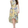 Vince Camuto Women's Printed Chiffon High-Low MidiDress