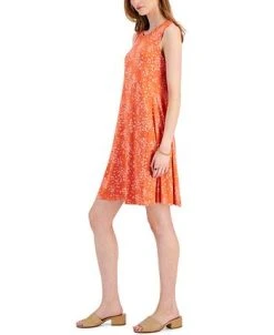 Style & Co Women's Floral-Print Sleeveless Flip Flop Dress, Created For Macy's 7 Style & Co Women's Floral-Print Sleeveless Flip Flop Dress, Created For Macy's -Anne Klein Sales Store 23568062 fpx