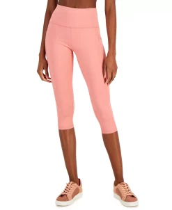 ID Ideology Women's Compression High-Rise Side-Pocket Cropped Leggings, Regular & Petite, Created For Macy's -Anne Klein Sales Store 23568204 fpx