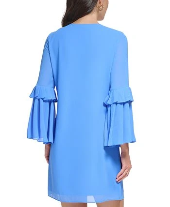 Vince Camuto Women's Flare-Sleeve Tie-Neck Shift Dress 2 Vince Camuto Women's Flare-Sleeve Tie-Neck Shift Dress - Image 2