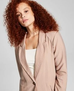 And Now This Women's One-Button Textured Oversized Blazer -Anne Klein Sales Store 23568420 fpx