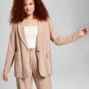 And Now This Women's One-Button Textured Oversized Blazer