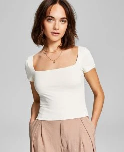 And Now This Women's Square-Neck Double Layered Tee -Anne Klein Sales Store 23568424 fpx
