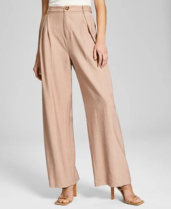 And Now This Women's High-Rise Wide-Leg Textured Trouser Pants 5 And Now This Women's High-Rise Wide-Leg Textured Trouser Pants - Image 5