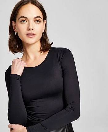 And Now This Women's Double-Layered Crewneck Bodysuit 3 And Now This Women's Double-Layered Crewneck Bodysuit - Image 3
