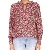 Sanctuary Women's Flower Power Long-Sleeve Tie-Neck Top