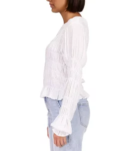 Sanctuary Women's Stay Together Long-Sleeve Crinkled Top -Anne Klein Sales Store 23586662 fpx