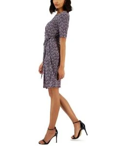 Anne Klein Women's Mary Ellen Keyhole Faux-Wrap Dress 7 Anne Klein Women's Mary Ellen Keyhole Faux-Wrap Dress -Anne Klein Sales Store 23587752 fpx