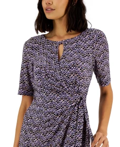 Anne Klein Women's Mary Ellen Keyhole Faux-Wrap Dress 8 Anne Klein Women's Mary Ellen Keyhole Faux-Wrap Dress -Anne Klein Sales Store 23587753 fpx
