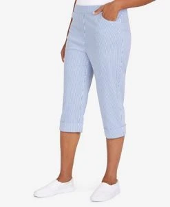 Alfred Dunner Women's Peace Of Mind Stripe Allure Clamdigger Pants -Anne Klein Sales Store 23588075 fpx