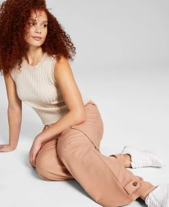 And Now This Women's High-Rise Wide-Leg Cargo Pants 10 And Now This Women's High-Rise Wide-Leg Cargo Pants -Anne Klein Sales Store 23595028 fpx