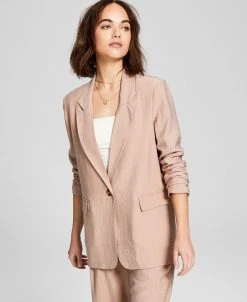 And Now This Women's One-Button Textured Oversized Blazer -Anne Klein Sales Store 23595041 fpx