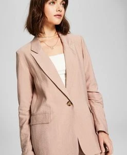 And Now This Women's One-Button Textured Oversized Blazer -Anne Klein Sales Store 23595043 fpx