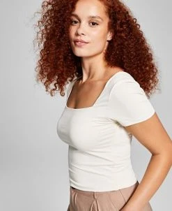 And Now This Women's Square-Neck Double Layered Tee -Anne Klein Sales Store 23595057 fpx