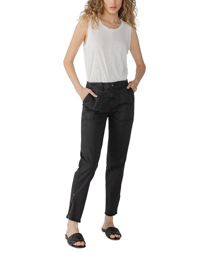 Sanctuary Women's Solid Peace Maker Frayed-Cuff Ankle Pants 1 Sanctuary Women's Solid Peace Maker Frayed-Cuff Ankle Pants