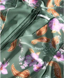 Bar III Women's Printed Long-Sleeve Slit-Hem Maxi Dress, Created For Macy's -Anne Klein Sales Store 23602074 fpx