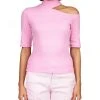 Sanctuary Women's Asymmetrical-Cutout Mock-Neck Top