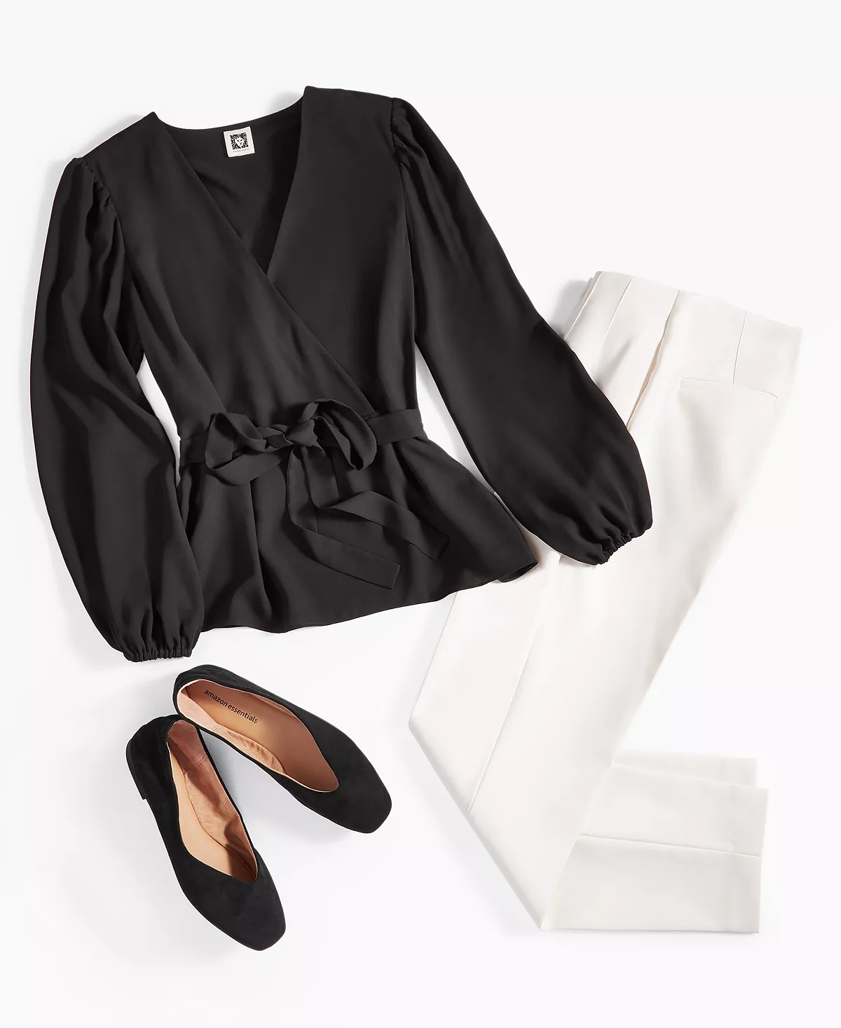 Anne Klein Women's Faux-Wrap Long-Sleeve Peplum Blouse 6 Anne Klein Women's Faux-Wrap Long-Sleeve Peplum Blouse - Image 6