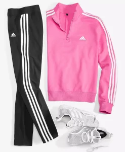 ADIDAS Women's Cotton 3-Stripes Quarter-Zip Sweatshirt -Anne Klein Sales Store 23610877 fpx