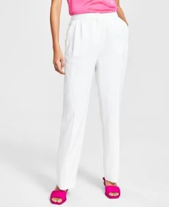 Bar III Women's Textured Straight-Leg Pants, Created For Macy's