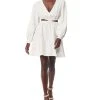 Sam Edelman Women's Long-Sleeve V-Neck Cutout Dress
