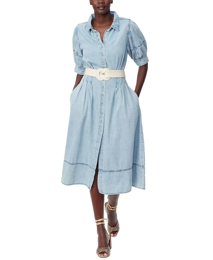 Sam Edelman Women's Cotton Collared Belted Shirtdress 1 Sam Edelman Women's Cotton Collared Belted Shirtdress