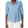 Sam Edelman Women's Puffed-Sleeve Button-Up Shirt