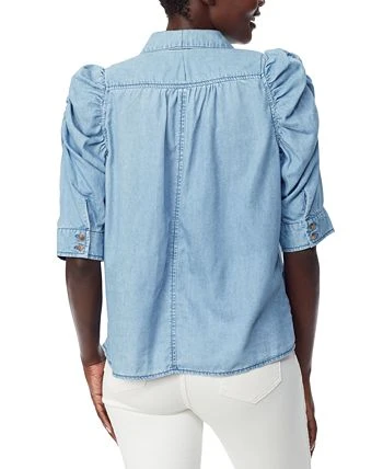 Sam Edelman Women's Puffed-Sleeve Button-Up Shirt 2 Sam Edelman Women's Puffed-Sleeve Button-Up Shirt - Image 2