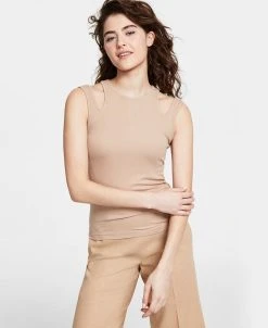 Bar III Women's Cutout Ribbed Tank Top, Created For Macy's
