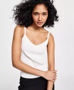 Bar III Women's Ribbed Sweater Camisole, Created For Macy's -Anne Klein Sales Store 23622288 fpx