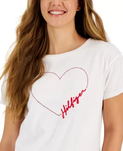 Tommy Hilfiger Women's Signature Heart-Graphic T-Shirt -Anne Klein Sales Store 23623405 fpx