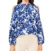 Vince Camuto Women's Printed Cold-Shoulder Top