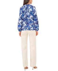 Vince Camuto Women's Printed Cold-Shoulder Top -Anne Klein Sales Store 23626207 fpx