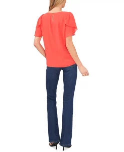 Vince Camuto Women's Tulip-Sleeve Top -Anne Klein Sales Store 23626221 fpx