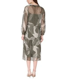 Black Tape Women's Long-Sleeve Tiered Midi Dress -Anne Klein Sales Store 23629179 fpx