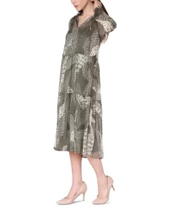 Black Tape Women's Long-Sleeve Tiered Midi Dress -Anne Klein Sales Store 23629180 fpx