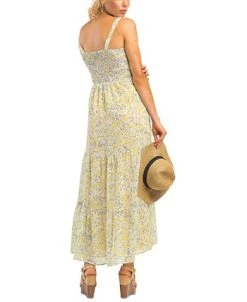 Black Tape Women's Sleeveless Smocked-Detail Tiered Maxi Dress -Anne Klein Sales Store 23629248 fpx