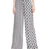 Steve Madden Women's Dorian Mixed-Print Pull-On Wide-Leg Satin Pants