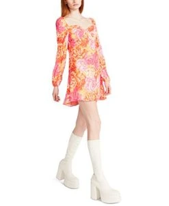 Steve Madden Women's Nicole Printed Sweetheart-Neck Mini Dress -Anne Klein Sales Store 23642089 fpx