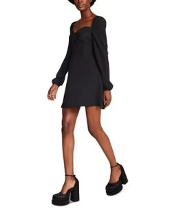 Steve Madden Women's Nicole Smocked-Back Bustier Mini Dress 8 Steve Madden Women's Nicole Smocked-Back Bustier Mini Dress -Anne Klein Sales Store 23642096 fpx