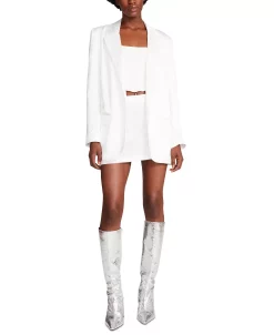 Steve Madden Women's Smooth Talk Satin Boyfriend Blazer -Anne Klein Sales Store 23642126 fpx