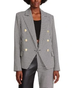 Steve Madden Women's Naomi Double-Breasted Notch-Collar Blazer