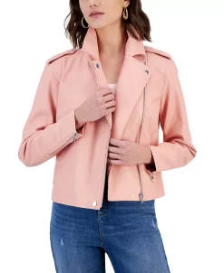 INC International Concepts Women's Faux-Leather Jacket, Created For Macy's -Anne Klein Sales Store 23642687 fpx