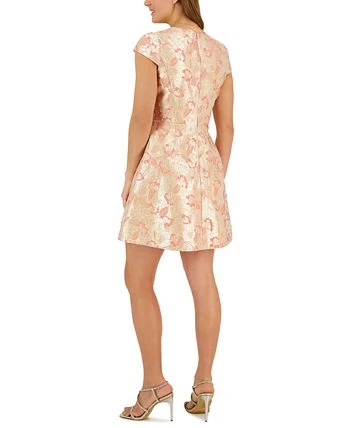 Vince Camuto Women's Jacquard Cap-Sleeve Fit & Flare Dress 2 Vince Camuto Women's Jacquard Cap-Sleeve Fit & Flare Dress - Image 2