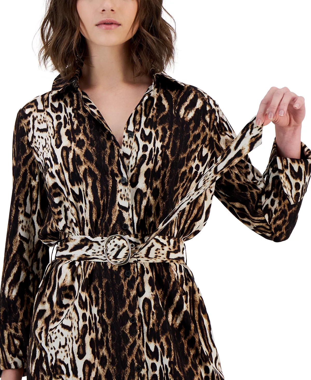 INC International Concepts Women's Belted Shirtdress, Created For Macy's 4 INC International Concepts Women's Belted Shirtdress, Created For Macy's - Image 4