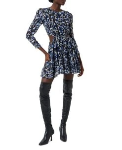 French Connection Women's Bodine Printed Cutout Fit & Flare Dress